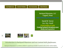 Tablet Screenshot of dfwbackyardmansions.com